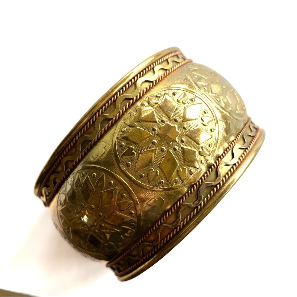 Fashion Jewelry • Brass & Copper Boho Cuff
